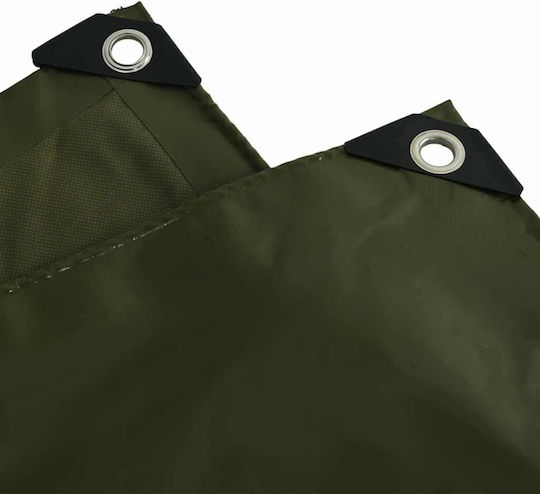 vidaXL Waterproof Tarpaulin 650gr/m² 2x1.5m. Heavy Duty Khaki
