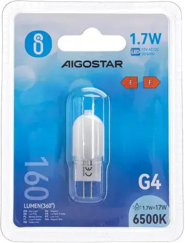 Aigostar Ντουί Λάμπα LED 1.7W για Ντουί G4 Ψυχρό Λευκό 160lm