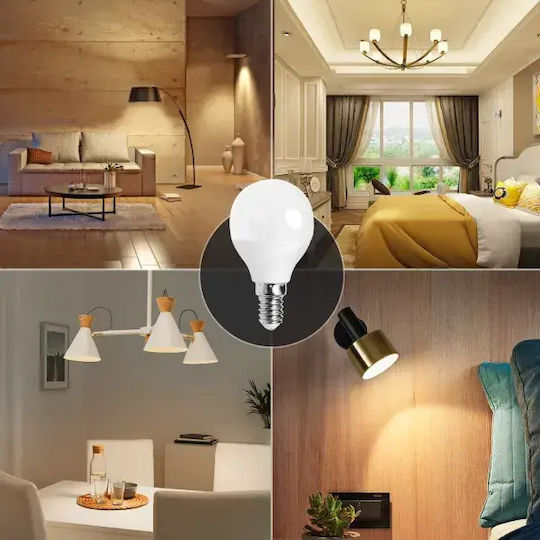 Aigostar LED Bulb 4W for Socket E14 and Shape G45 Warm White 340lm