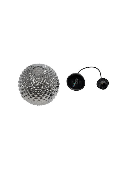 GloboStar Kegel Pendant Light Black with Crystals for Socket E27 20x20x20cm