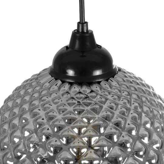 GloboStar Kegel Pendant Light Black with Crystals for Socket E27 20x20x20cm