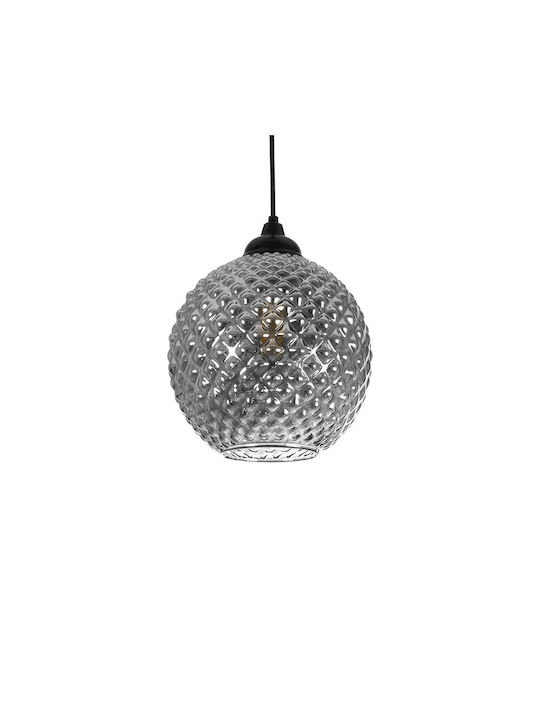 GloboStar Kegel Pendant Light Black with Crystals for Socket E27 20x20x20cm