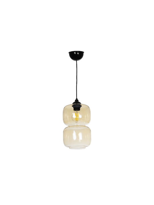 GloboStar Pendant Light Multicolour with Crystals for Socket E27 17x17x25cm