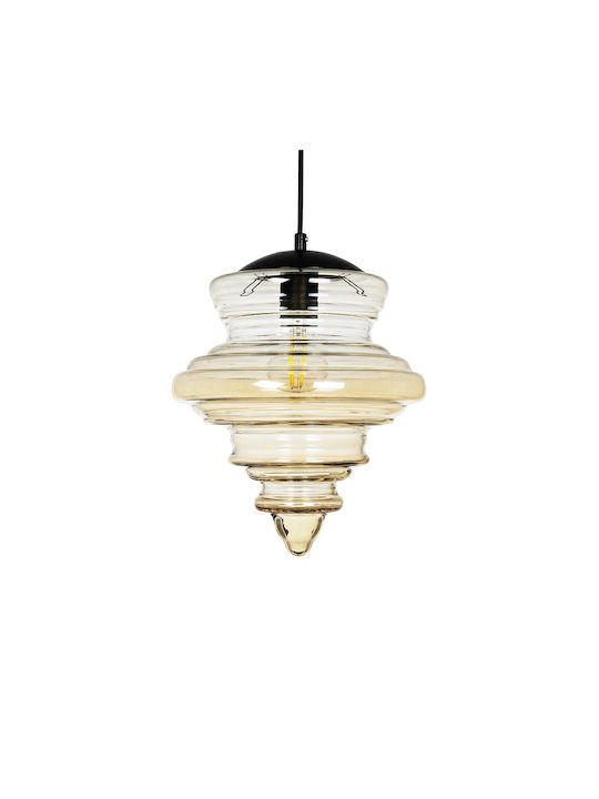 GloboStar Pendant Light Multicolour with Crystals for Socket E27 25x25x30cm