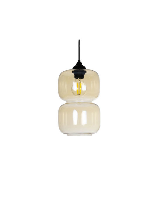 GloboStar Pendant Light Multicolour with Crystals for Socket E27 17x17x25cm