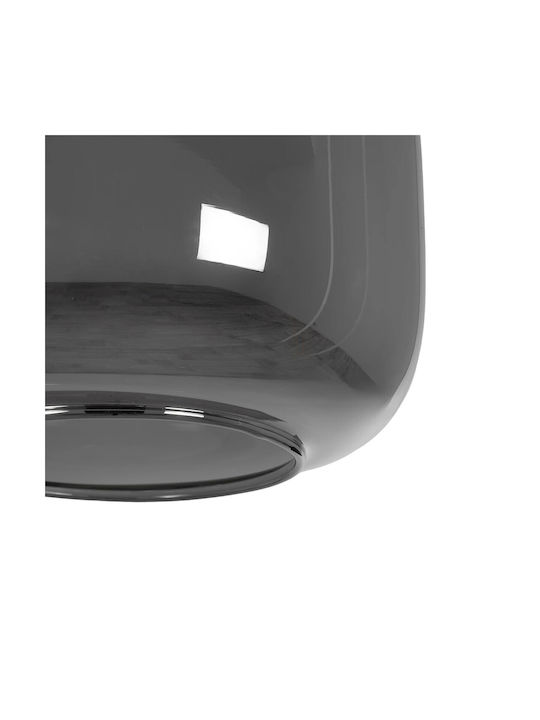 GloboStar Pendant Light Black with Crystals for Socket E27 18x18x31cm