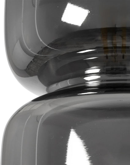 GloboStar Pendant Light Black with Crystals for Socket E27 18x18x31cm