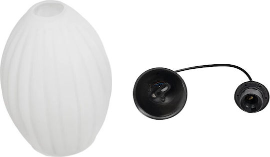 GloboStar Κρεμαστό Φωτιστικό Λευκό 19x19x26εκ. GloboStar Κρεμαστό Φωτιστικό Λευκό 19x19x26εκ.