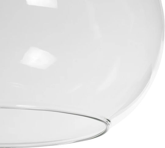 GloboStar Pendant Light Transparent with Crystals for Socket E27 20x20x42cm