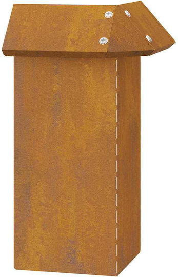 vidaXL Bordură de Grădină din Metal în Culoarea Maro 25x13.5cm