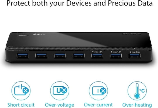 TP-LINK Uh700 v5 Hub 7 Ports USB 3.0 with USB-A Connection