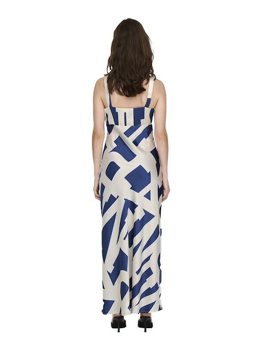 Only Satin Abendkleid Blau