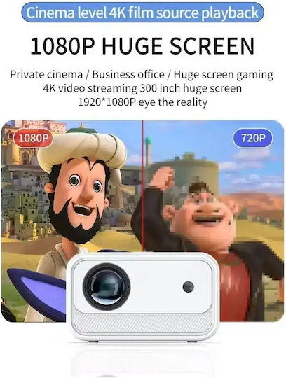 TN-CY900 Projector LCD Λάμπας LED με Ενσωματωμένα Ηχεία