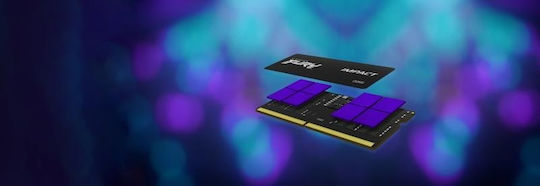 Kingston FURY Impact 8Go 4800MT,s DDR5 CL38 SODIMM Mémoire d'ordinateur Portable de Gamer Module Simple - KF548S38IB-8