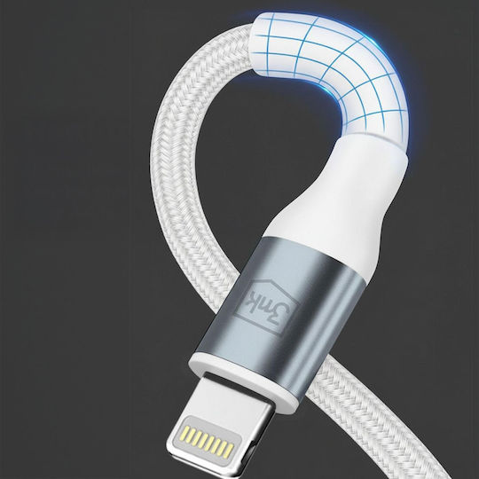 3MK USB-C to Lightning Cable 20W White 1m