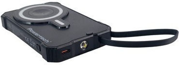 Powertech PT-1505 Solar MagSafe Power Bank 10000mAh 35W with USB-C Port Power Delivery Black