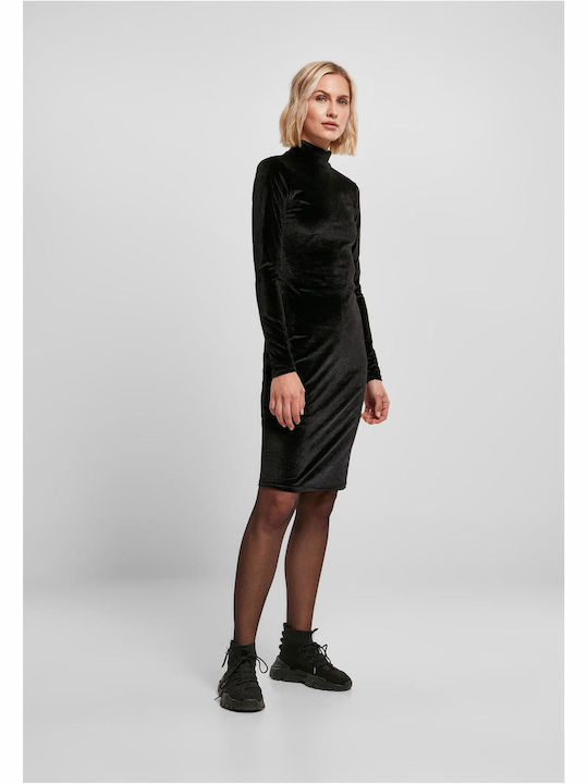 Mini Evening Dress Velvet Black