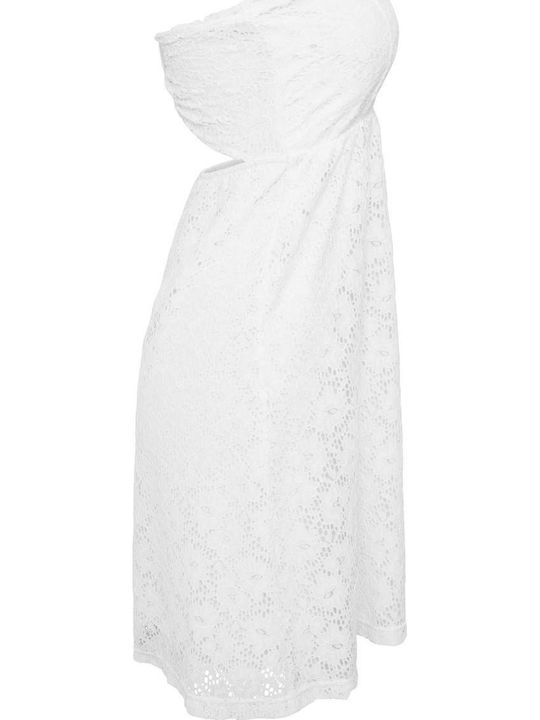Summer Midi Slip Dress White