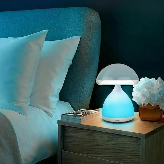 Arrango Dekorative Lampe Pilz Weiß