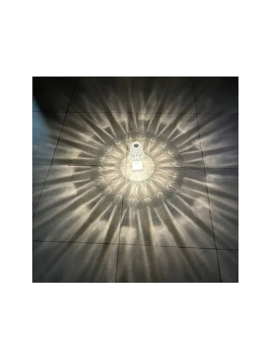 Lampă de masă LED reîncărcabilă RGB Lampă de cristal telecomandă RZ-122 transparentă