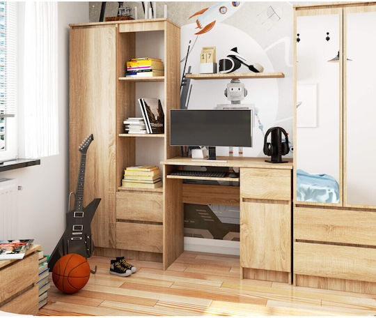 Computer Desk Piksel Wooden Sonoma Oak 90x50x77cm