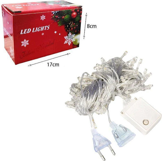 192 LED-Lichter 3 m x 200 cm Warmweiß, Netztyp