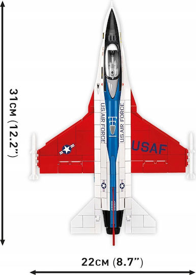 Cobi Cobi 5892 Armed Forces Aircraft Fighter-Attack F-16 Yf-16 First Flight 1974 375 Bricks