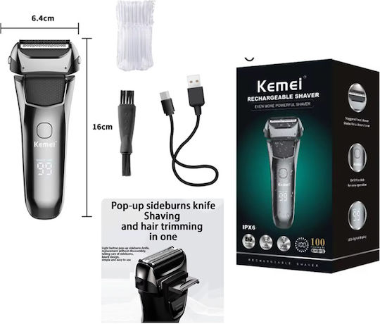 Kemei KM-8512 Foil Electric Shaver Face Rechargeable