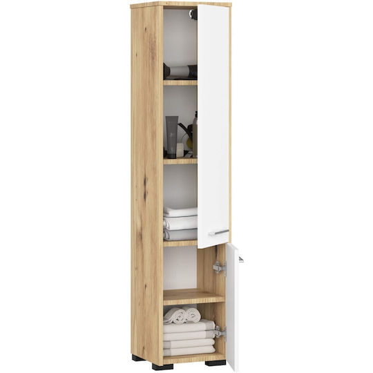 Akord Furniture Factory Coloană de Baie de Pardoseală M30xA30xÎ140cm Stejar