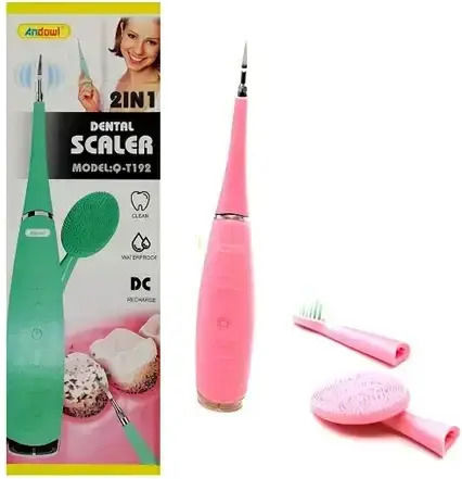 Andowl Ηλεκτρική Συσκευή Καθαρισμού Δοντιών Water Flosser Dental Scaler - Ροζ Q-t192