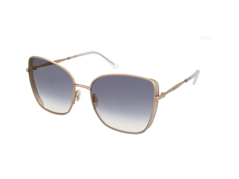 Jimmy Choo Alexis Sunglasses, NWT Blue Shaded Gold Mirror Jimmy Choo Sunglasses ALEXIS/S 000 1V Rose Gold Blue  main image 2