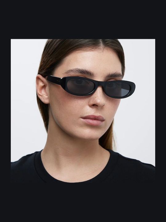 Meller Malaika Woman Sunglasses With Black Horn-Rimmed Frame And Black Lens ML-TUTCAR