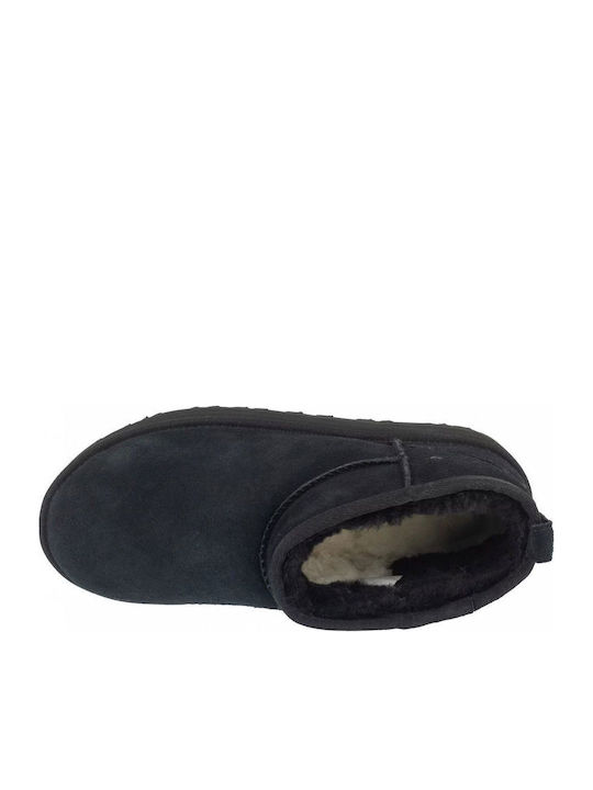 Classic Ultra Mini Suede Παιδικά Μποτάκια Μαύρα