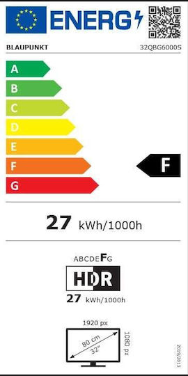 Blaupunkt Smart Τηλεόραση 32" Full HD QLED 32QBG6000S HDR (2025)