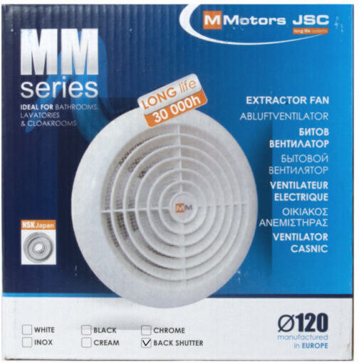 Mmotors Wall-mounted Ventilator Bathroom White