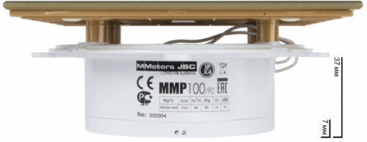 Mmotors Mmp 100 90 M³ Настенен Вентилатор Златист