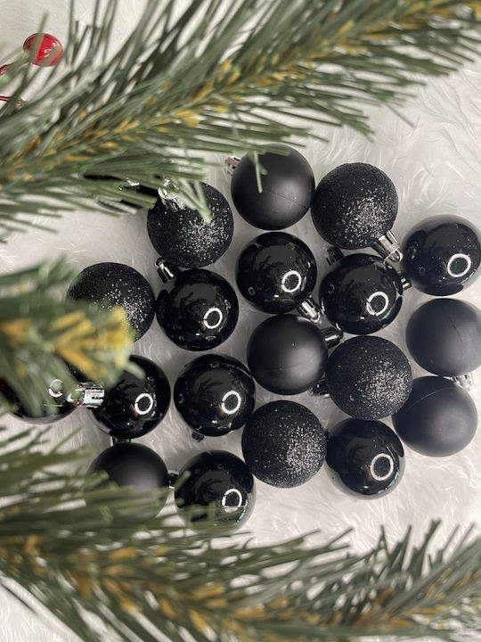 Weihnachtsbaumschmuck Set 20 Stück 3 Sorten 4cm Schwarze