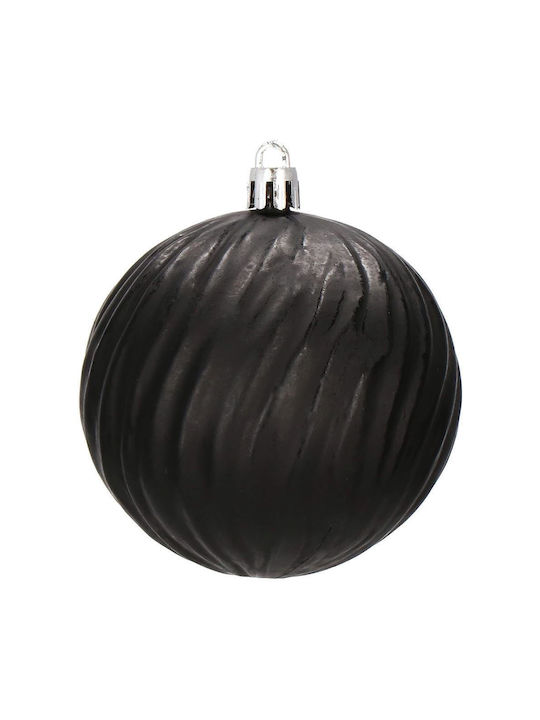 Christmas Ball Set 30 Pieces 8cm 6 Designs Black