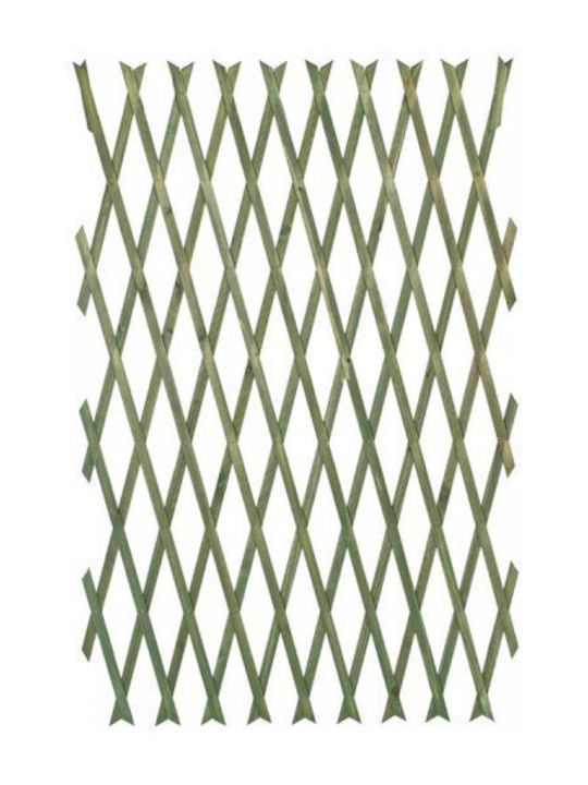 Klappbares Spalier Garten aus Holz mit Rhombus-Rasterdesign in Beige Farbe 200x50cm