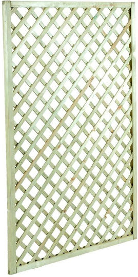 Garden Trellis Diagonal (6x6) Wood with Rhombus Grid in Beige Colour 120x180cm