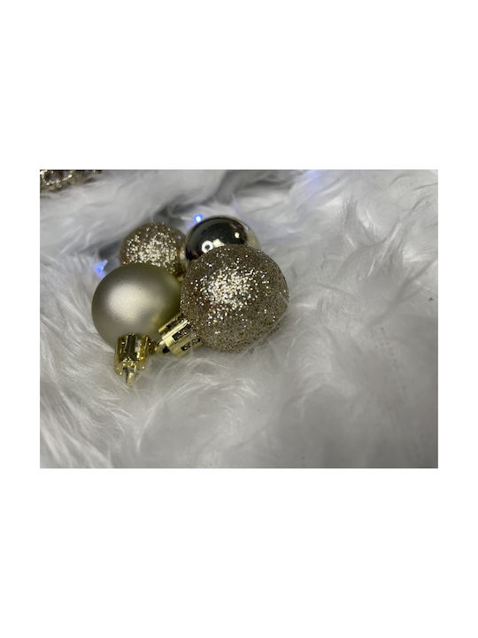 Christmas Tree Ornaments Set 100 Pieces 3-6cm Gold