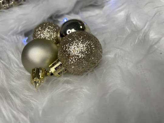 Christmas Ornament Set 100 Pieces 3-6cm Gold