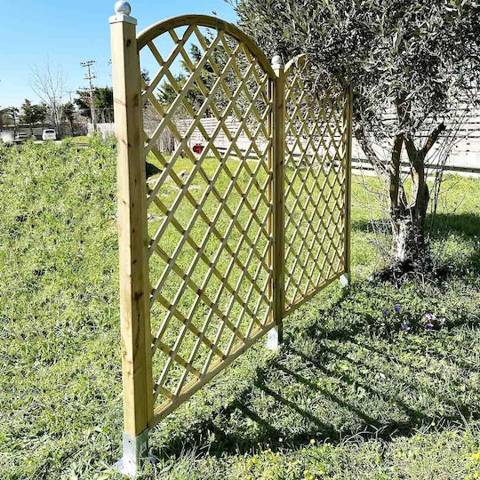Trellis De Grădină Arcadă (12x12) Din Lemn Cu Design În Grilă Romb Bej 180x120cm