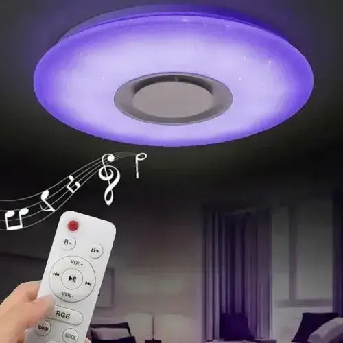 Universo Illuminazione Smart Deckenleuchte 50cm Weiß mit Integrierter LED und Fernbedienung