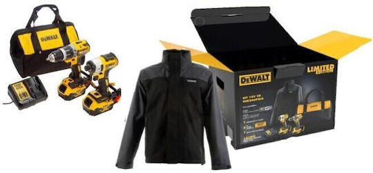 Dewalt Set Impact Screwdriver & Drill Driver Brushless 18V with 2 Batteries 5Ah and Case