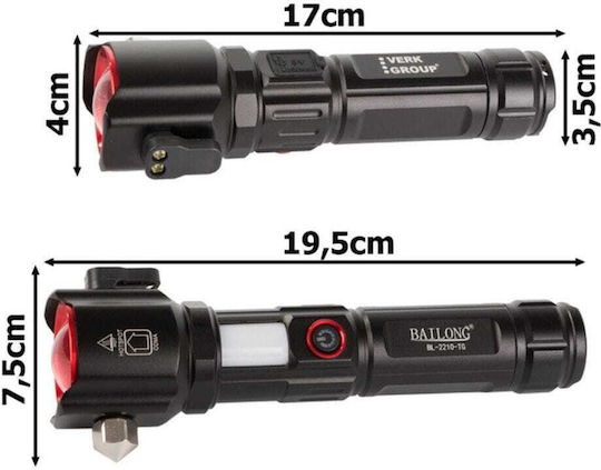 Bailong LED IPX5 с Максимална Яркост 800лм Черен