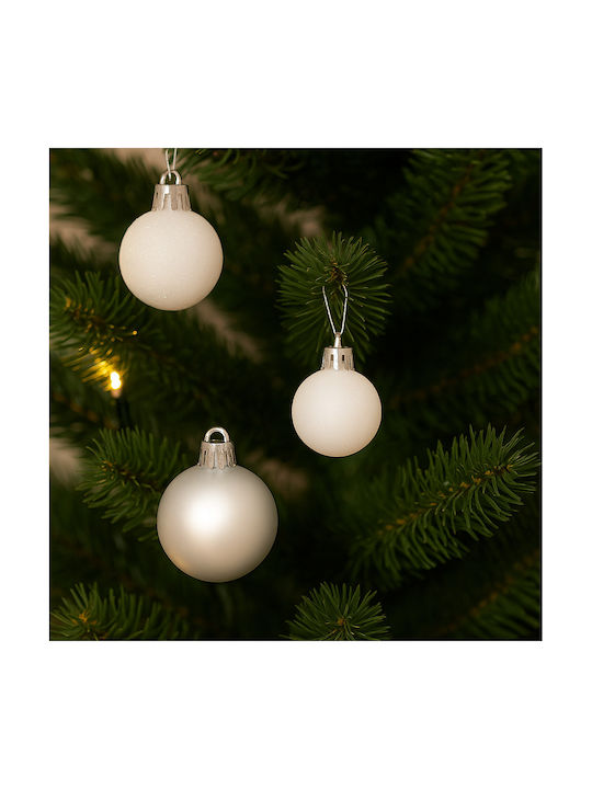 Weihnachtsbaumschmuck Set 44 Stücke Kugeln Girlande Baumspitze Blau Weiß