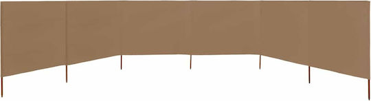 vidaXL Stoffzaunpaneel in Braun Farbe 1.6x4.0m