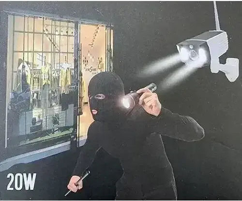 Foyu T-28 Dummy Überwachungskamera Solar mit LED-Beleuchtung