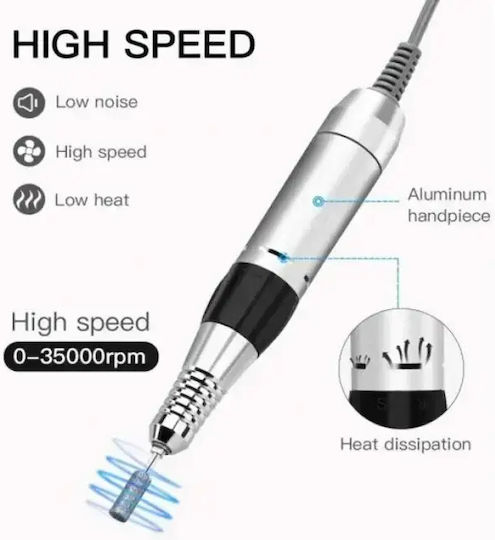 SML M7 Nagelfräser Batterie 25W Weiß mit 35000 Umdrehungen pro Minute
